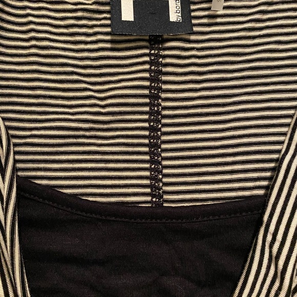NWOT long sleeve striped cross front top - Picture 2 of 4